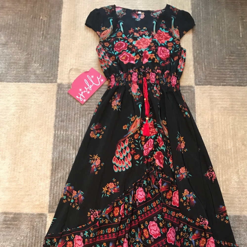 High low floral dress